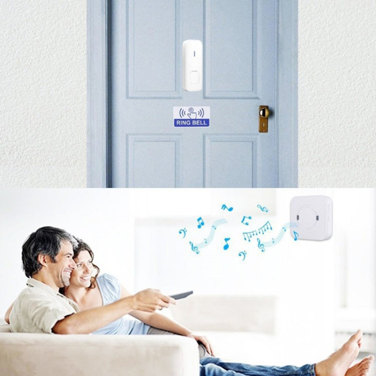 P6 110dB Wireless IP55 Waterproof Low Power Consumption WiFi Doing-dong Doorbell Receiver, Receiver Distance: 300m, US Plug