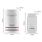 CACAZI V027G One Button One Receivers Self-Powered Wireless Home Kinetic Electronic Doorbell, UK Plug, 1 Button 1 Receivers