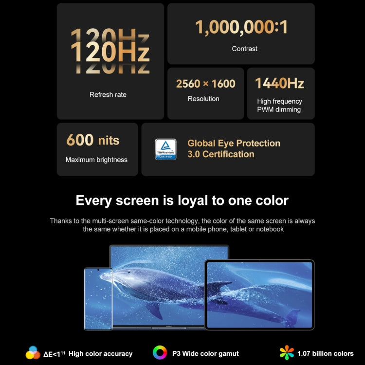 HarmonyOS 3 Hisilicon Kirin 9000E Octa Core, Support Dual WiFi / BT / GPS, Not Support Google Play, 8GB+256GB (Black), 8GB+256GB (Blue)
