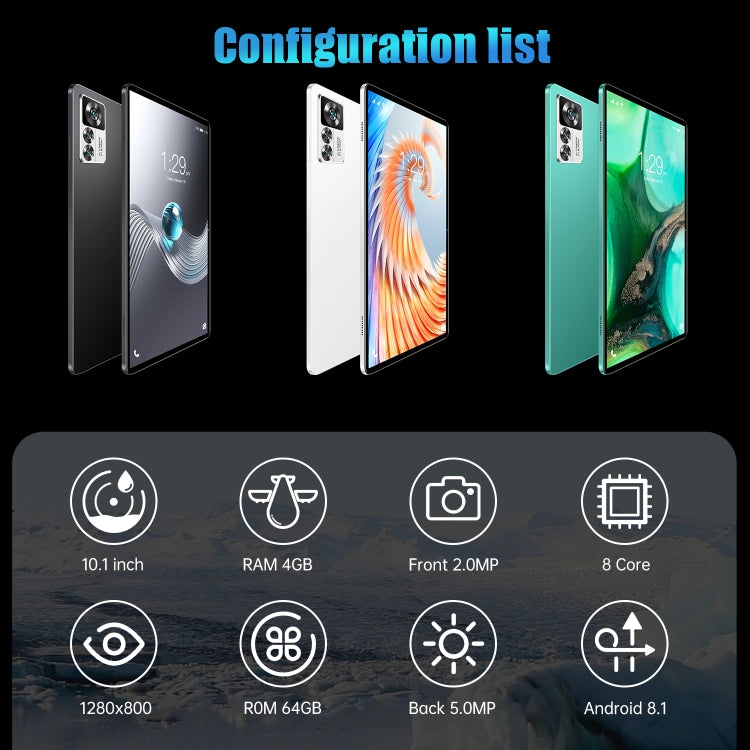 Android 8.1 Unisoc Tiger T310 Octa-core 2.0GHz, Support Dual SIM / WiFi / Bluetooth / GPS, 12S Pro 4GB+64GB