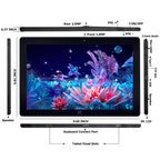 Windows 10, Intel Celeron J3455 Quad Core, Support TF Card & HDMI & BT & Dual WiFi, Not Included Keyboard, N4000 4-Core 8GB+128GB