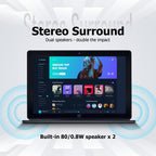 Windows 10, Intel Celeron J3455 Quad Core, Support TF Card & HDMI & Bluetooth & Dual WiFi, with Keyboard, N4000 4-Core 8GB+128GB with Keyboard