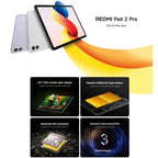 REDMI Pad 2 Pro 12.1 inch Tablet PC, 8GB+128GB, HyperOS 3, Snapdragon 7s Gen4 Octa Core CPU, 8GB+128GB
