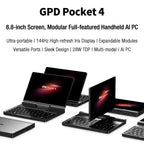 GPD Pocket 4 Handheld Gaming PC, 16GB+1TB, 8.8 inch Windows 11 Home AMD Ryzen 7 8840U, US Plug, Ryzen7 16GB+1TB