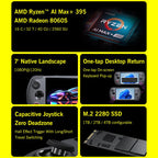 GPD WIN 5 Handheld Game Console, 32GB+2TB, 7 inch Windows 11 OS AMD Ryzen Al Max+ 395 CPU, US Plug, Al Max+ 395 / 32GB+2TB