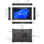 CENAVA W10Y IP68 Rugged Tablet PC, 8GB+128GB, 10.1 inch Windows 11 Intel Core i5-10210Y Quad Core, EU Plug, W10Y