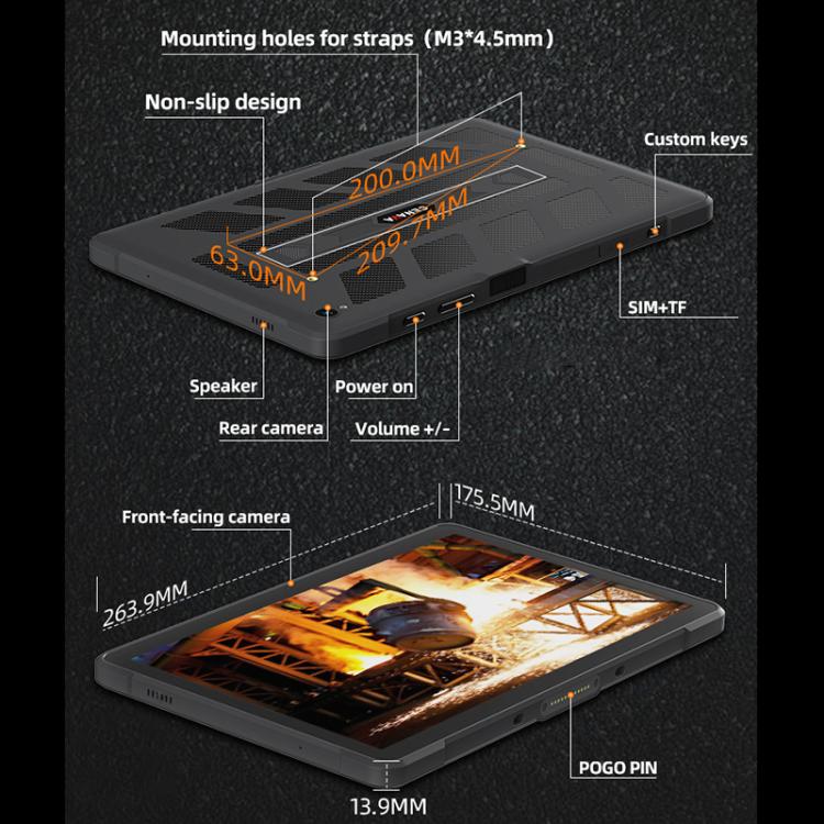 CENAVA A109TB IP68 Rugged Tablet PC, 8GB+128GB, 10.95 inch Android 14 MT6789V Octa Core, 4G Network,UK Plug, A109TB