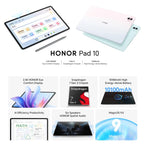 Honor Pad 10 Soft Light Screen WiFi Tablet PC, 12.1 inch 8GB+256GB MagicOS 9.0 Qualcomm Snapdragon 7 Gen3 Octa Core, 8GB+256GB Soft Light Screen