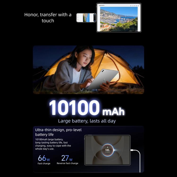 Honor MagicPad3 Pro 12.3 inch WiFi Tablet PC, 12GB+512GB MagicOS 10 Qualcomm Snapdragon 8 Gen5 Octa Core, 12GB+512GB