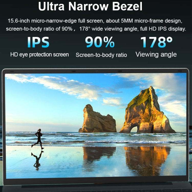 H15 15.6 inch Ultrathin Laptop, 16GB+512GB, Windows 11 Intel Celeron N5095 Quad Core, EU Plug, N5095 16GB+512GB