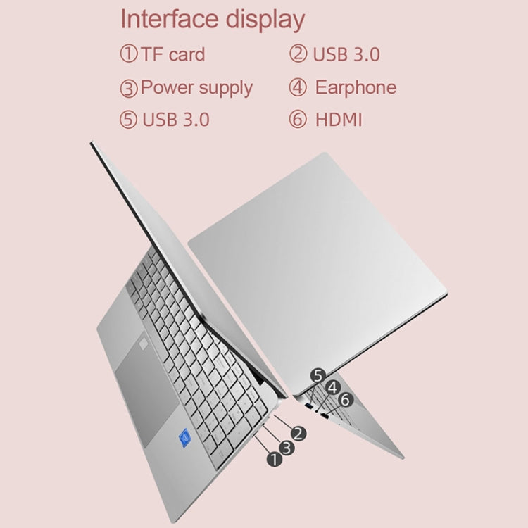 H15 15.6 inch Ultrathin Laptop, 16GB+512GB, Windows 11 Intel Celeron N5095 Quad Core, EU Plug, N5095 16GB+512GB