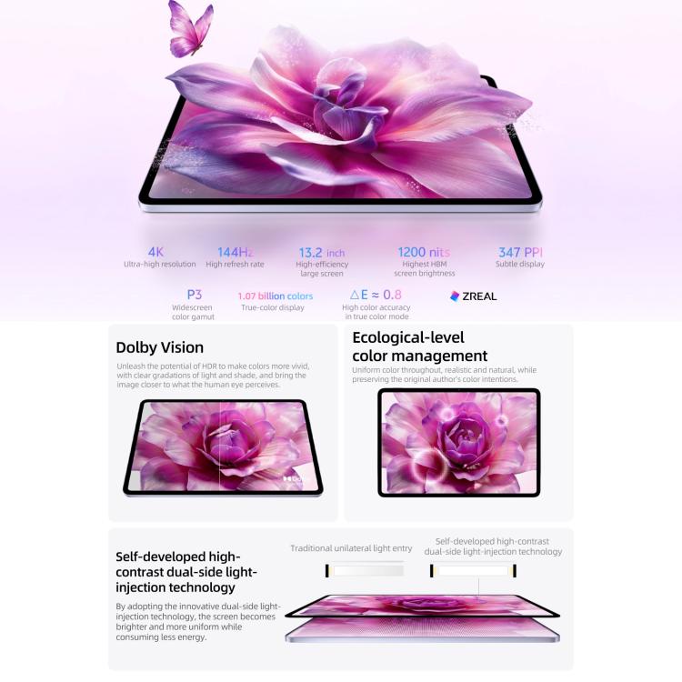 vivo Pad6 Pro 13.2 inch Tablet PC, 12GB+512GB, OriginOS 6 Snapdragon 8 Elite Gen5 Octa Core, 12GB+512GB