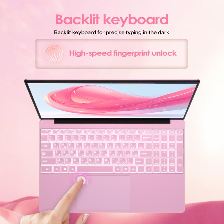 GXMO T152J 15.6 inch Laptop, No Memory, Windows 11 Pro Intel Celeron N5100 Quad Core, Support Fingerprint Unlock, US Plug, No Memory, US Plug