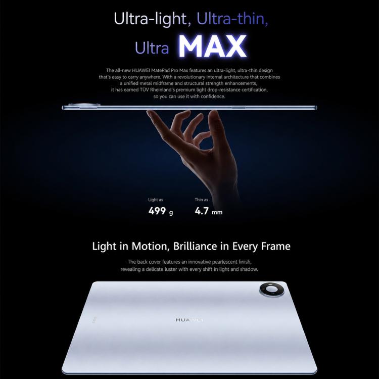 HUAWEI MatePad Pro Max 13.2 inch WiFi, 12GB+256GB, HarmonyOS 6.1 Hisilicon Kirin T93 Pro, Not Support Google Play, 12GB+256GB