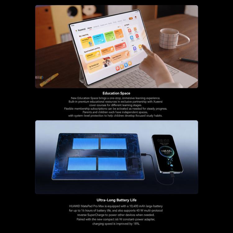 HUAWEI MatePad Pro Max Enjoy Edition 13.2 inch WiFi, 12GB+256GB, HarmonyOS 6.1 Hisilicon Kirin T93, Not Support Google Play, 12GB+256GB Enjoy Ed.