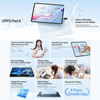 OPPO Pad 6 12.1 inch Soft Light Screen Tablet PC, 12GB+256GB, ColorOS 16 MediaTek Dimensity 9500s Octa Core, 12GB+256GB Soft Light