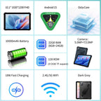 UNIWA UTAB R1040 IP67 Waterproof Rugged Tablet PC, 8GB+128GB, 10.1 inch Android 15 Mediatek MT8786 Octa Core, Network: 4G, US Plug, UTAB R1040