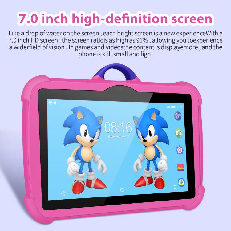 BDF C8 7 inch WiFi Kids Tablet PC, 1GB+16GB, Android 8.1 MTK6735 Octa Core CPU, US Plug, 3GB+32GB