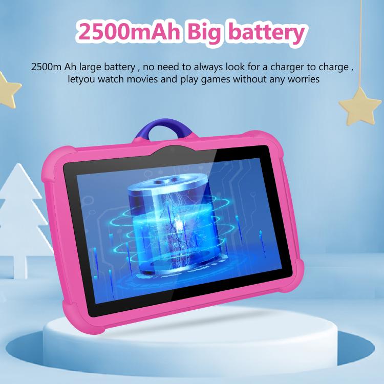 BDF C8 7 inch WiFi Kids Tablet PC, 1GB+16GB, Android 8.1 MTK6735 Octa Core CPU, US Plug, 3GB+32GB