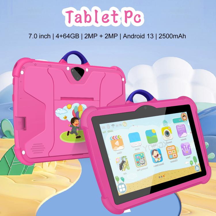 BDF C8 7 inch WiFi Kids Tablet PC, 2GB+32GB, Android 8.1 MTK6735 Octa Core CPU, US Plug, 4GB+64GB