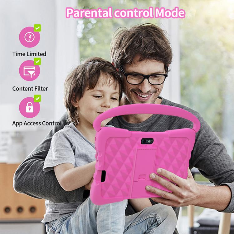 BDF K3 7 inch WiFi Kids Tablet PC with Silicone Case, 2GB+32GB, Android 8.1 MTK6735 Quad Core CPU, US Plug, 4GB+64GB