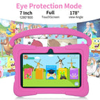 BDF K3 7 inch WiFi Kids Tablet PC with Silicone Case, 2GB+32GB, Android 8.1 MTK6735 Quad Core CPU, US Plug, 4GB+64GB