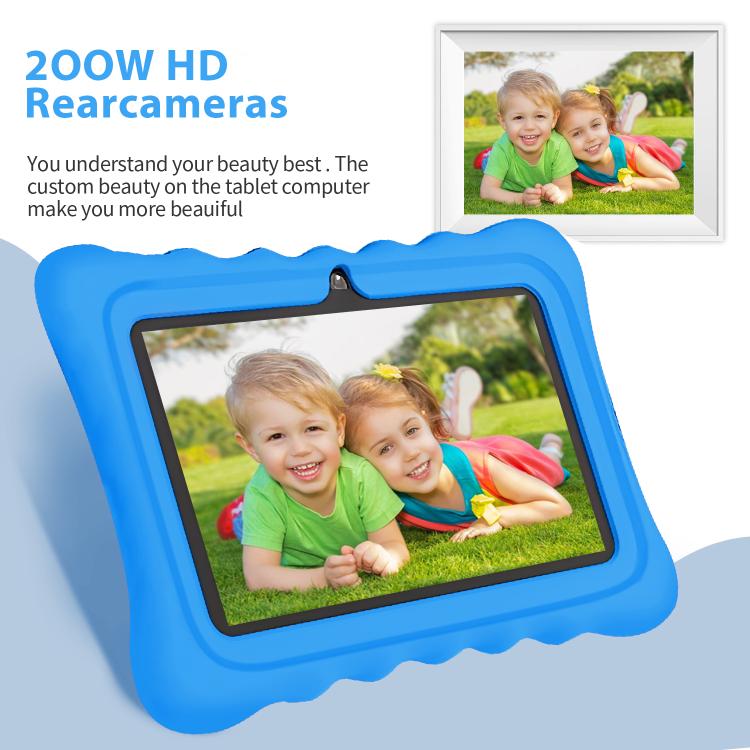 BDF T7 7 inch WiFi Kids Tablet PC with Silicone Case, 1GB+16GB, Android 8.1 MTK6735 Quad Core CPU, US Plug, 3GB+32GB