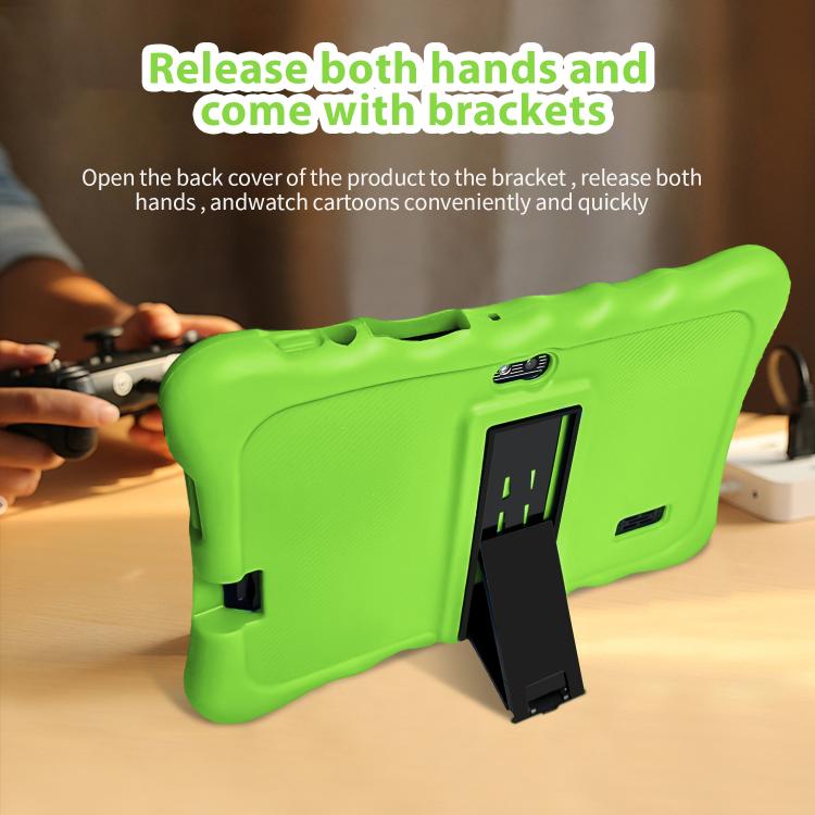 BDF T7 7 inch WiFi Kids Tablet PC with Silicone Case, 2GB+32GB, Android 8.1 MTK6735 Quad Core CPU, US Plug, 4GB+64GB