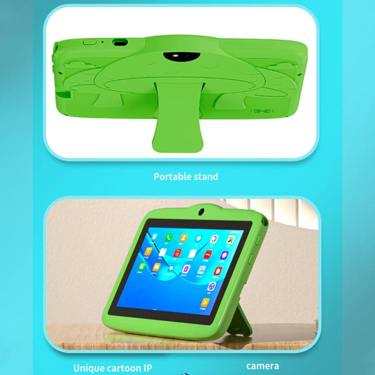 BDF 7 inch WiFi Kids Tablet PC with Mushroom Silicone Case, 2GB+32GB, Android 8.1 MTK6735 Quad Core CPU, US Plug, 4GB+64GB