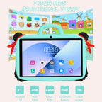 BDF 7 inch WiFi Kids Tablet PC with Nezha Silicone Case, 2GB+32GB, Android 8.1 MTK6735 Quad Core CPU, US Plug, 4GB+64GB