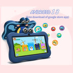 BDF 7 inch WiFi Kids Tablet PC with Crab Silicone Case, 1GB+16GB, Android 8.1 MTK6735 Quad Core CPU, US Plug, 3GB+32GB