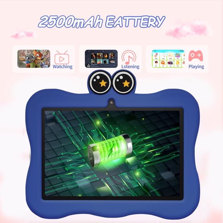BDF 7 inch WiFi Kids Tablet PC with Crab Silicone Case, 1GB+16GB, Android 8.1 MTK6735 Quad Core CPU, US Plug, 3GB+32GB