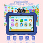 BDF 7 inch WiFi Kids Tablet PC with Crab Silicone Case, 2GB+32GB, Android 8.1 MTK6735 Quad Core CPU, US Plug, 4GB+64GB