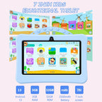 BDF 7 inch WiFi Kids Tablet PC with Portable Astronaut Silicone Case, 1GB+16GB, Android 8.1 MTK6735 Quad Core CPU, US Plug, 3GB+32GB