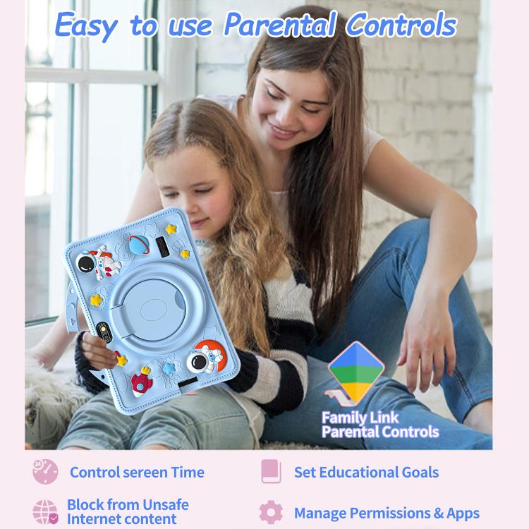 BDF 7 inch WiFi Kids Tablet PC with Portable Astronaut Silicone Case, 1GB+16GB, Android 8.1 MTK6735 Quad Core CPU, US Plug, 3GB+32GB