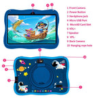 BDF 7 inch WiFi Kids Tablet PC with Spaceman Silicone Case, 1GB+16GB, Android 8.1 MTK6735 Quad Core CPU, US Plug, 3GB+32GB
