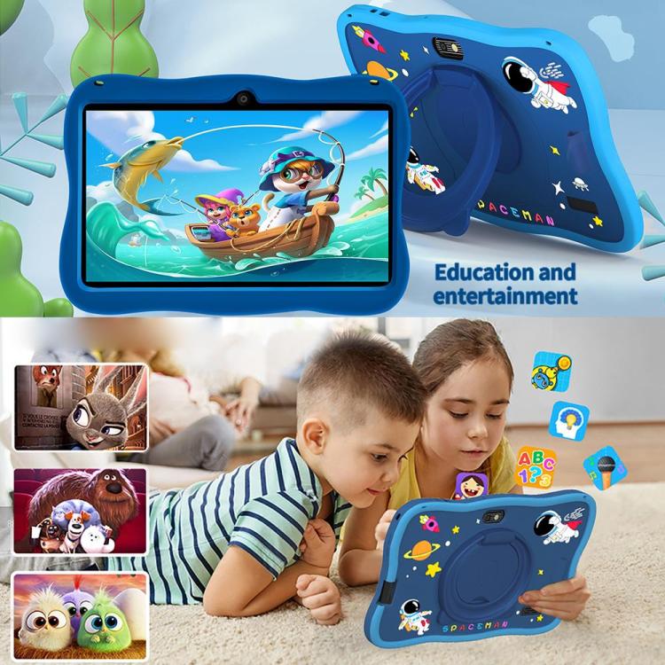 BDF 7 inch WiFi Kids Tablet PC with Spaceman Silicone Case, 1GB+16GB, Android 8.1 MTK6735 Quad Core CPU, US Plug, 3GB+32GB