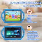 BDF 7 inch WiFi Kids Tablet PC with Giraffe Silicone Case, 2GB+32GB, Android 8.1 MTK6735 Quad Core CPU, US Plug, 4GB+64GB