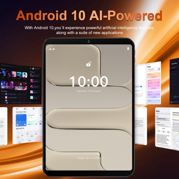 Pab 17 Pro 10.1 inch 4G LTE Tablet PC, 4GB+64GB, Android 10 MTK6755 Octa Core, AU Plug, AU Plug