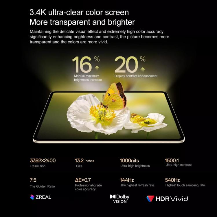 OPPO Pad 5 Pro 13.2 inch Tablet PC, 12GB+256GB, ColorOS 16.0 Snapdragon 8 Elite Gen5 Octa Core, 12GB+256GB