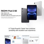 REDMI Pad 2 SE 9.7 inch Tablet PC, 6GB+128GB, HyperOS 3, Snapdragon Gen2 6s Octa Core CPU