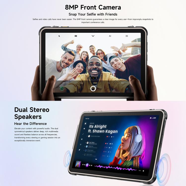 Ulefone Rugking Pad 2 Pro Rugged Tablet PC, 8GB+256GB, 10.1 inch Android 16 Unisoc T7250 Octa Core 4G Network, EU Plug, 8GB+256GB