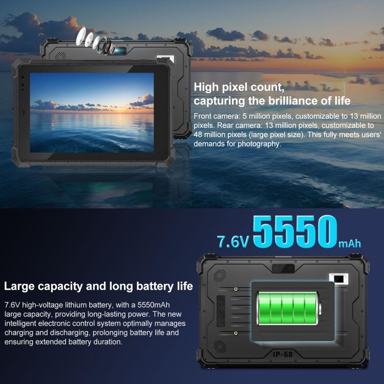 CENAVA A10R IP68 Rugged Tablet PC, 8GB+128GB, 10.1 inch Android 12 OS RK3588 Octa Core, US Plug, A10R-RK3588