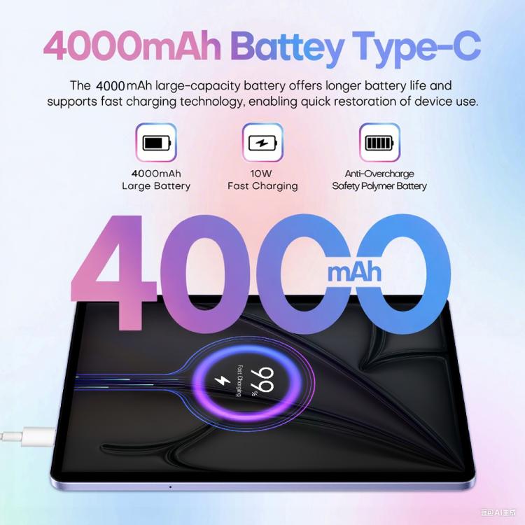 Pad 8 Pro 10.1 inch 4G LTE Tablet PC Combo Set, 4GB+32GB, Android 10 MT6755 Octa Core, with Keyboard / Mouse / Leather Case, EU Plug, EU Plug