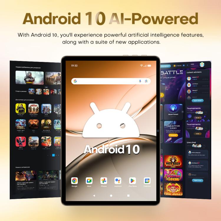 Pad 8 Ultra 10.1 inch 3G Phone Call Tablet PC, 3GB+32GB, Android 10 MTK6755 Octa Core, EU Plug, EU Plug