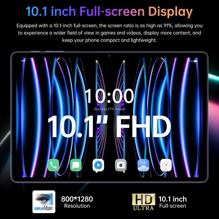 Pad 16 Pro 10.1 inch 4G LTE Tablet PC, 4GB+32GB, Android 10 MTK6755 Octa Core, EU Plug, EU Plug