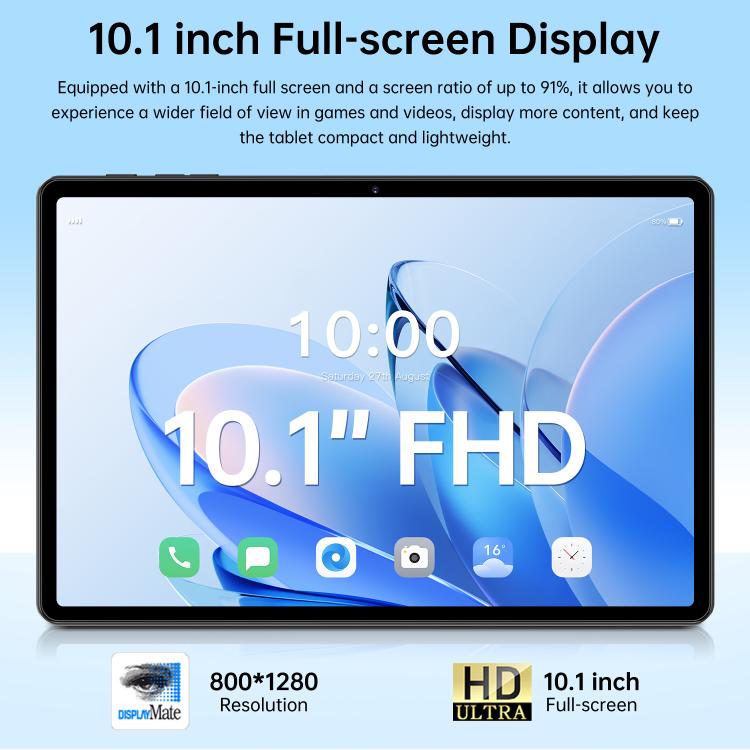 Pro 13 10.1 inch 4G LTE Tablet PC, 4GB+32GB, Android 10 MTK6755 Octa Core, AU Plug, AU Plug