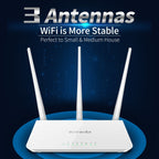 Tenda F3 Wireless 2.4GHz 300Mbps WiFi Router with 3*5dBi External Antennas, F3