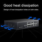 COMFAST CF-SG181P 10 Port Gigabit POE Ethernet Switch 20Gbps Backplane Bandwidth Monitoring