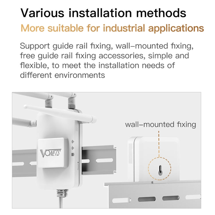VONETS VAR600-H 600Mbps Wireless Bridge WiFi Repeater, With DC Adapter Set, With DC Adapter Set